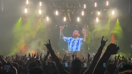 Watch: JUDAS PRIEST Shows Support For Argentine Soccer Team During Buenos Aires Concert